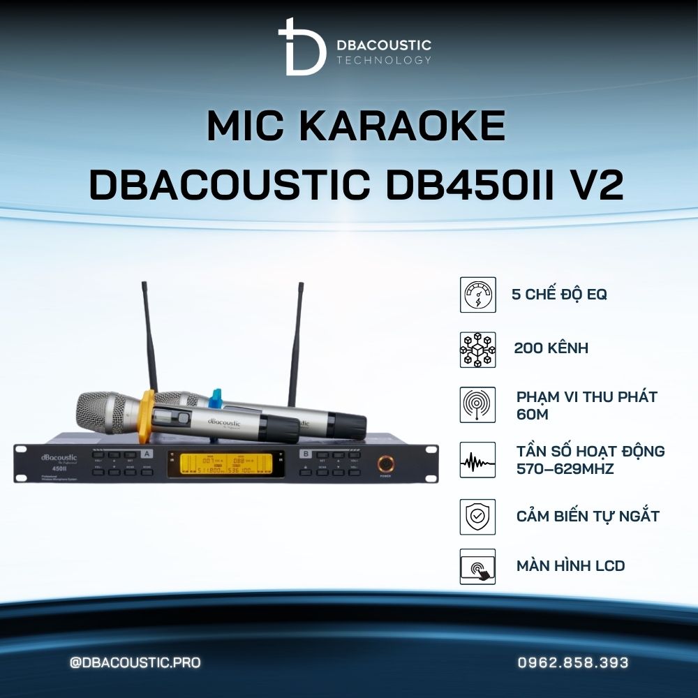 Mic không dây DBACOUSTIC DB450II V2