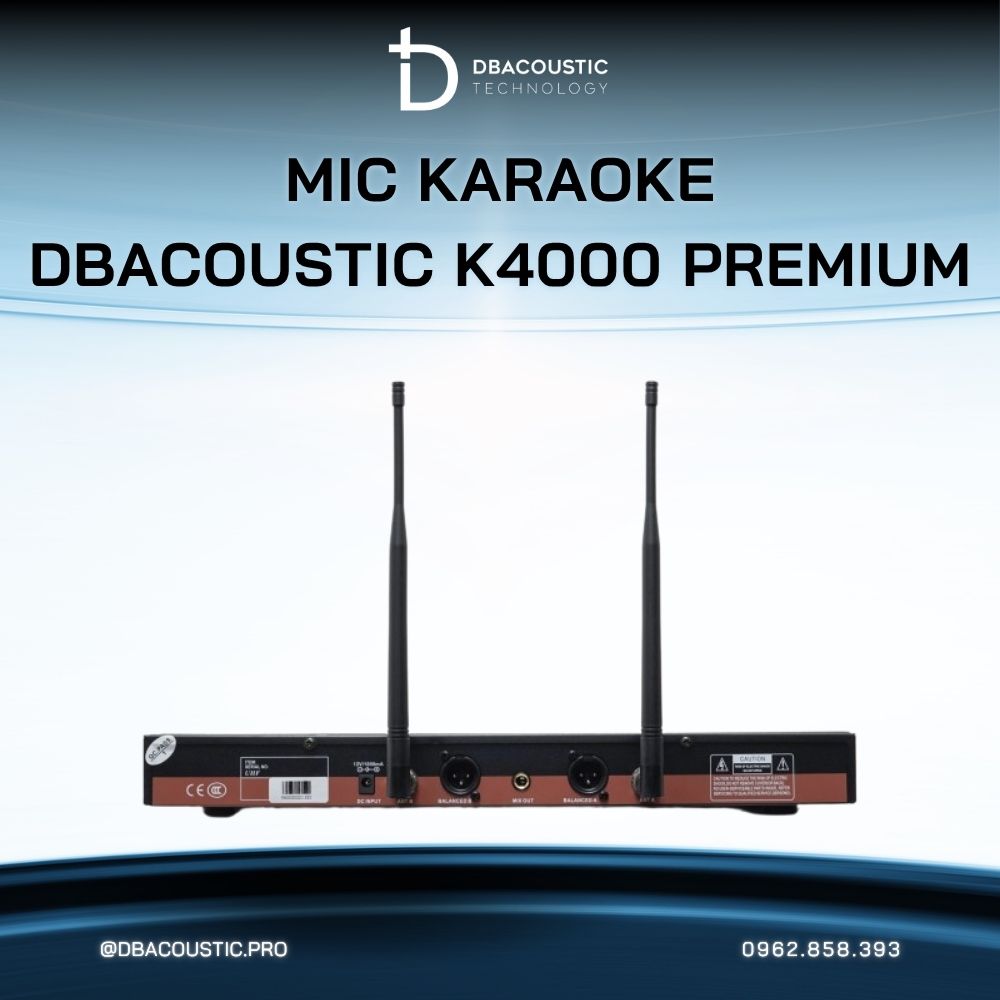 Mic không dây DBACOUSTIC K4000 PREMIUM - Ảnh 3
