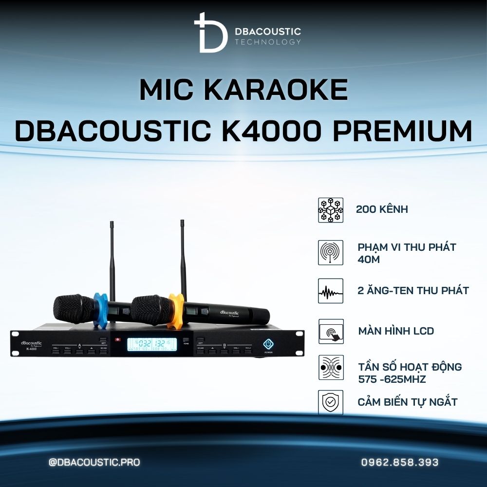 Mic không dây DBACOUSTIC K4000 PREMIUM