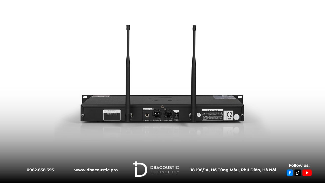 Hệ thống cổng kết nối mặt sau đa dạng của mic DBacoustic DB650 PRO