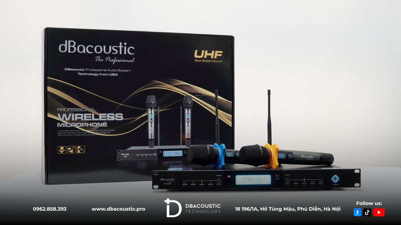 Mic không dây DBacoustic K4000 sở hữu ngoại hình ấn tượng