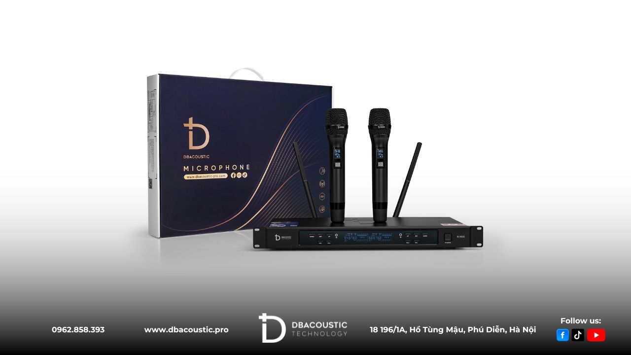 Mic không dây DBacoustic K6000 sở hữu ngoại hình cực kỳ sắc nét, sang trọng