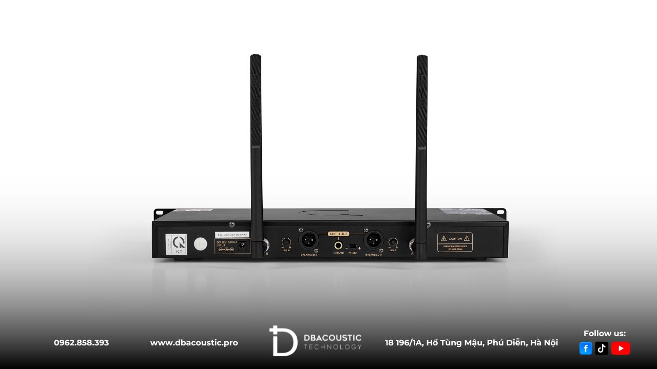 Mic không dây DBacoustic K6000 sở hữu khả năng thu phát sóng cực kỳ ấn tượng