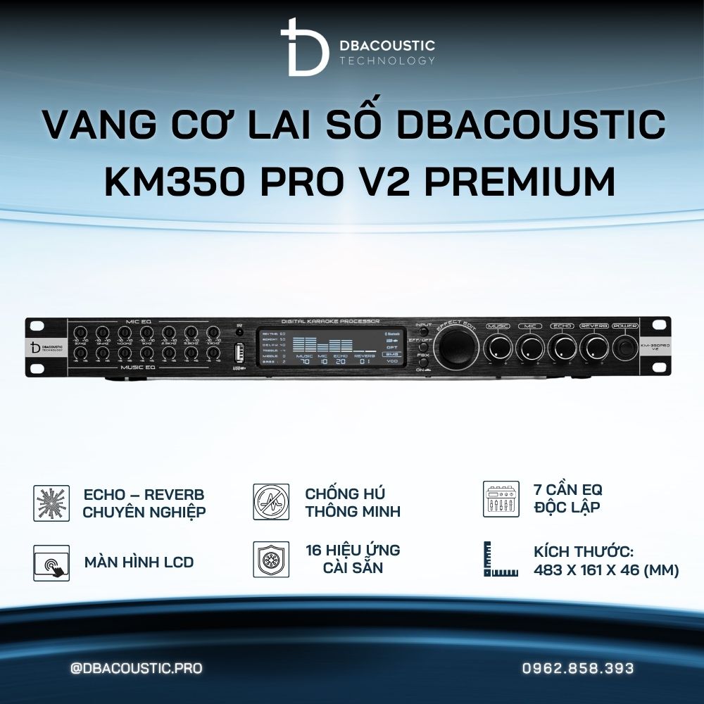 Vang cơ lai số karaoke DBACOUSTIC KM350 PRO V2 PREMIUM - Ảnh 2