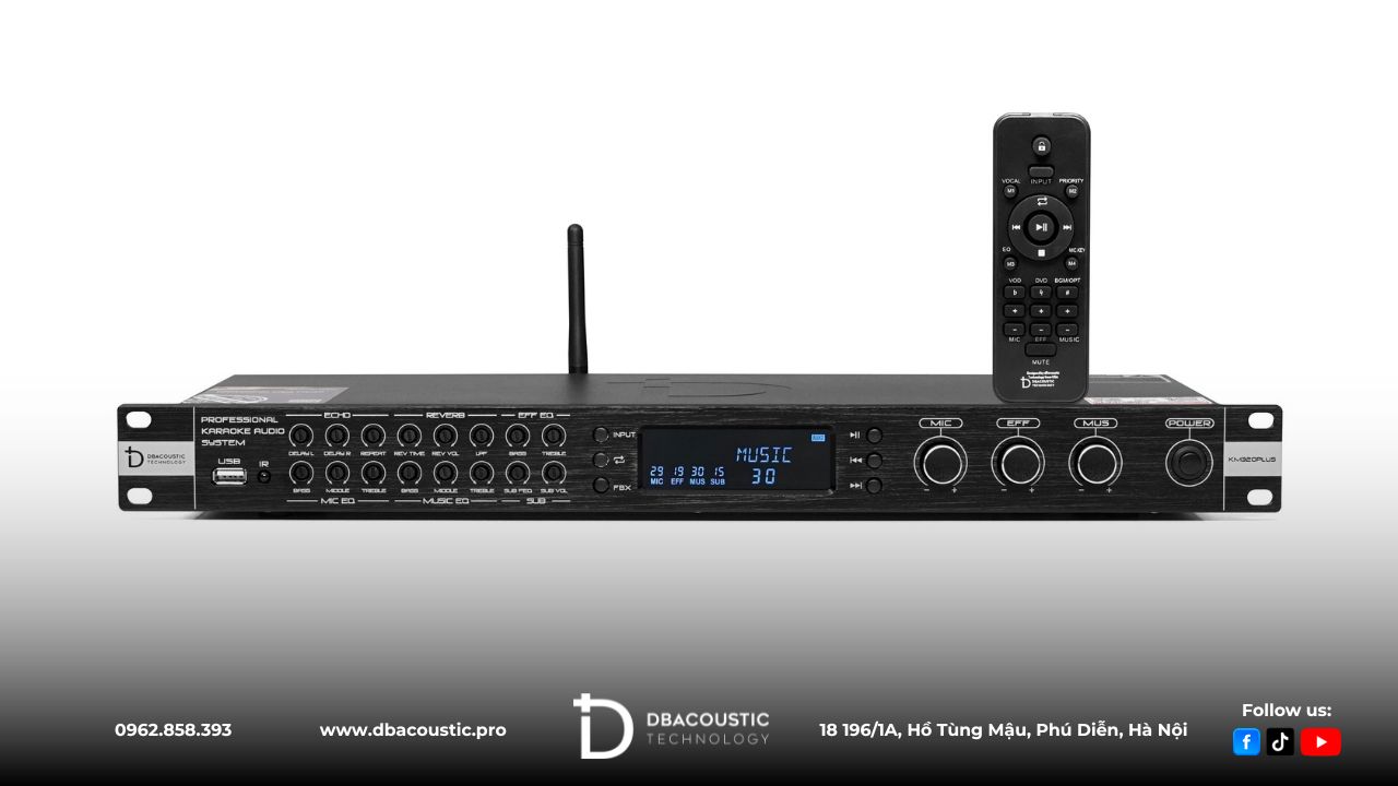Vang cơ DBacoustic KM320 Plus cho phép người dùng tuỳ chỉnh linh hoạt