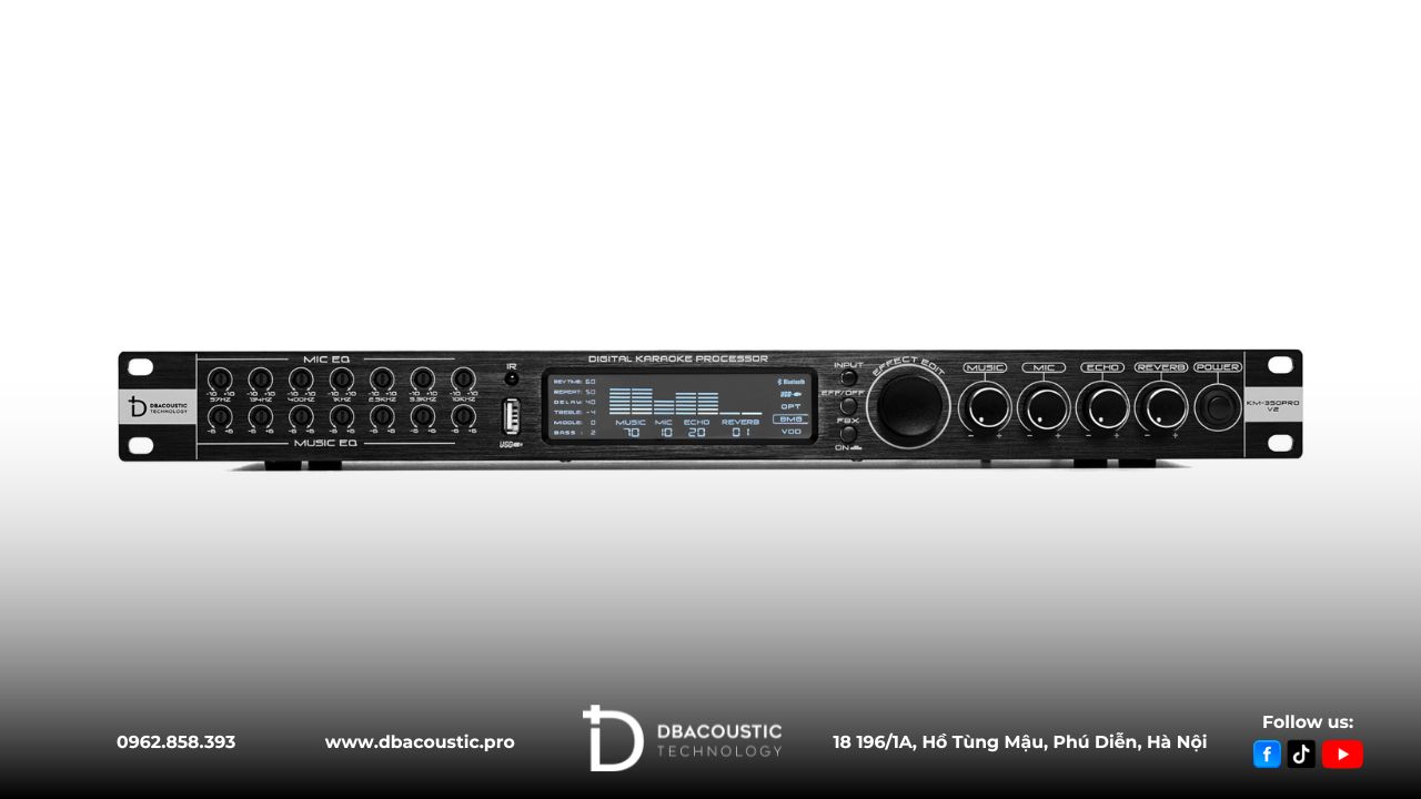 Vang cơ lai số DBacousitc KM350 Pro V2 có ngoại hình nhỏ gọn, dễ phối ghép