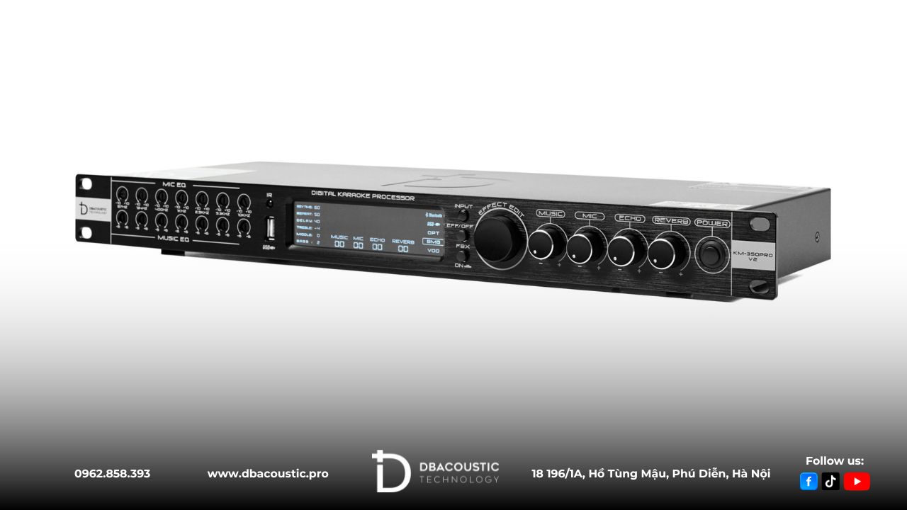 Hệ thống điều khiển mặt trước của KM350 Pro V2 cho khả năng tuỳ chỉnh dễ dàng 