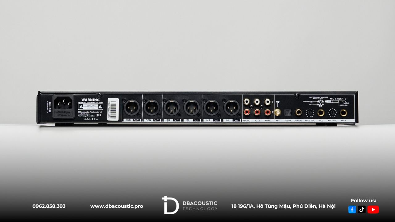 Hệ thống kết nối đa dạng, linh hoạt của vang số DBacoustic D500P