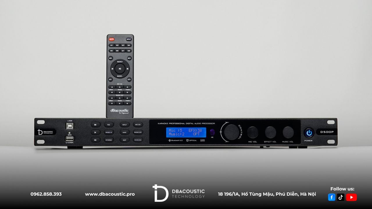 Vang số DBacoustic D500P đem tới phương án nâng cấp cho dàn karaoke gia đình