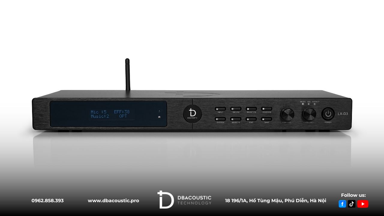 Vang số DBacoustic LX-D3 G2 đem tới giải pháp âm thanh toàn diện cho dàn karaoke gia đình