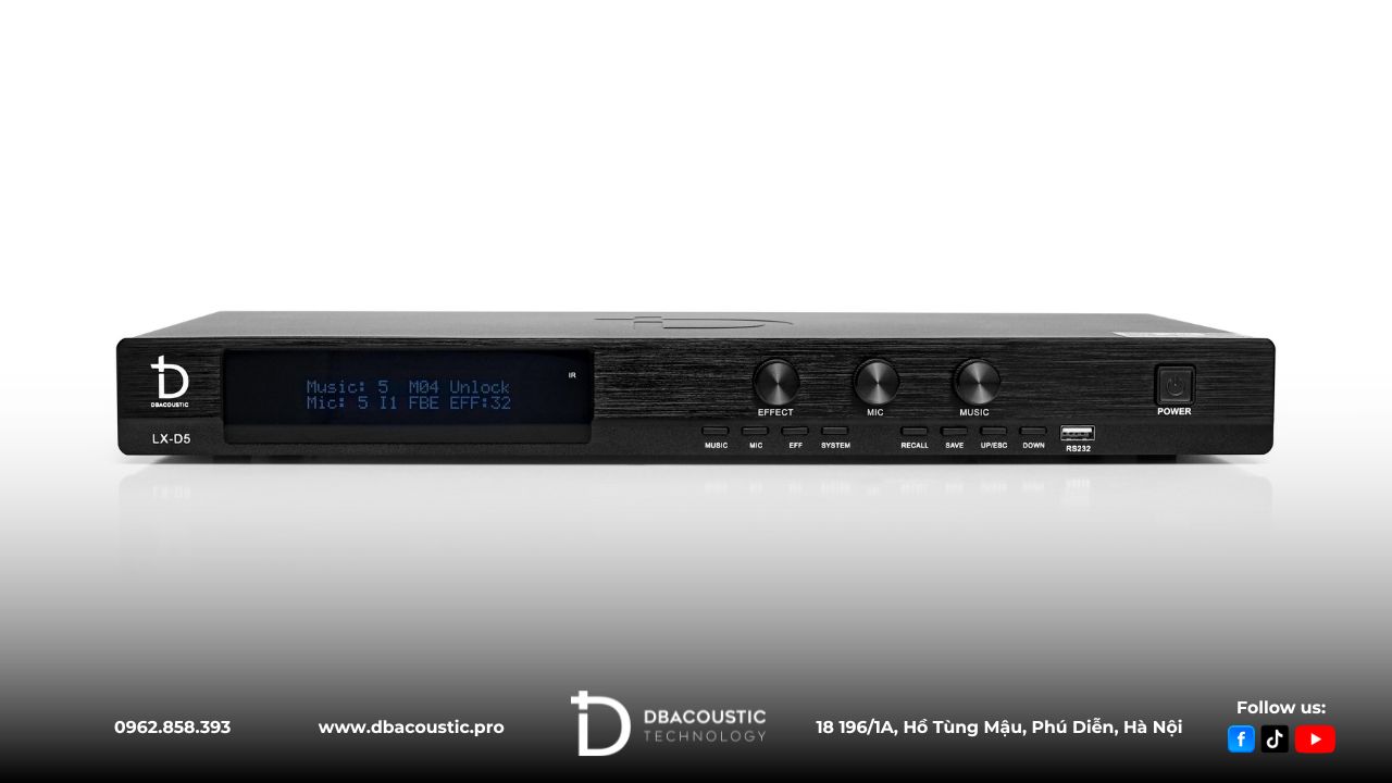 Vang số DBacoustic LX-D5 có thiết kế đồng bộ trong LX5 Series