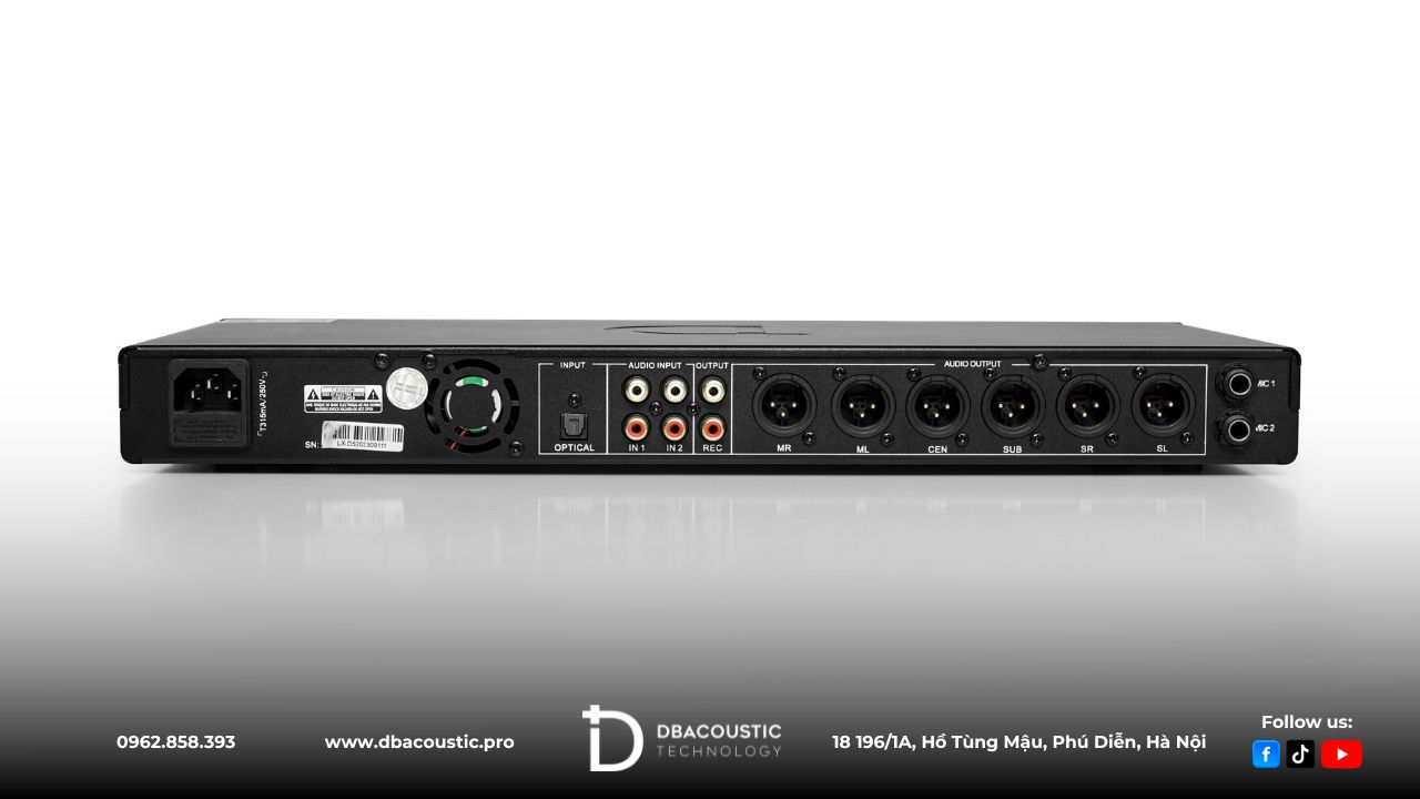 Hệ thống cổng kết nối đa dạng của vang số LX-D5