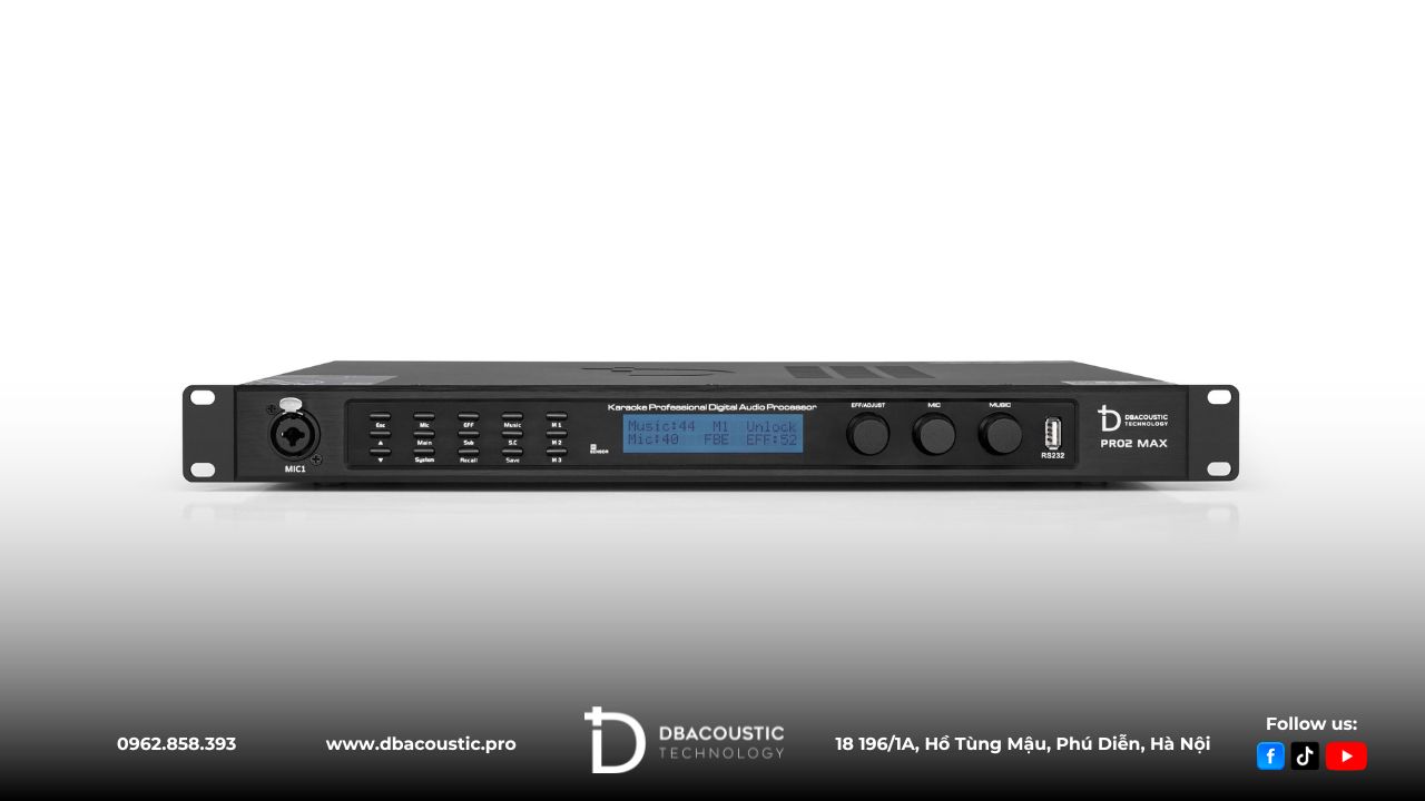 Vang số DBacoustic PRO2 Max sở hữu ngoại hình cực kỳ nhỏ gọn.