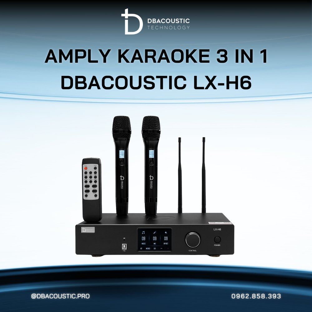 Amply karaoke 3 trong 1 DBACOUSTIC LX-H6 - Ảnh 3