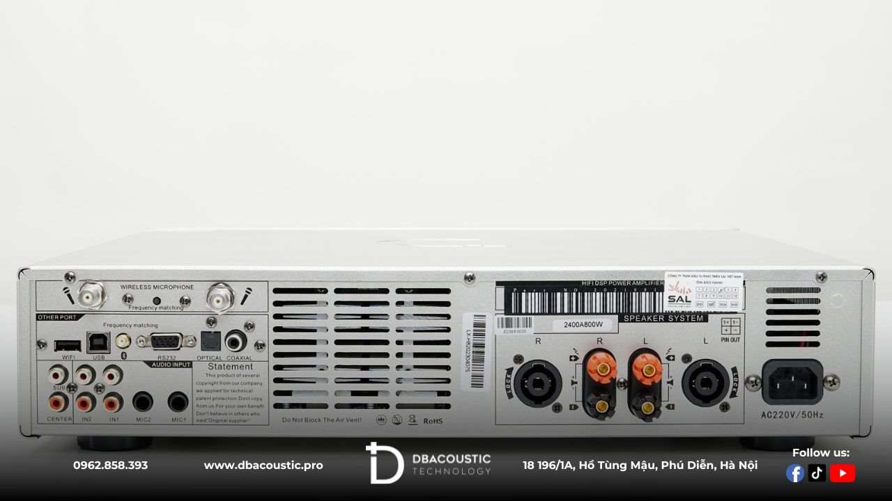 Hệ thống cổng kết nối đa dạng của DBAcoustic LX-H8