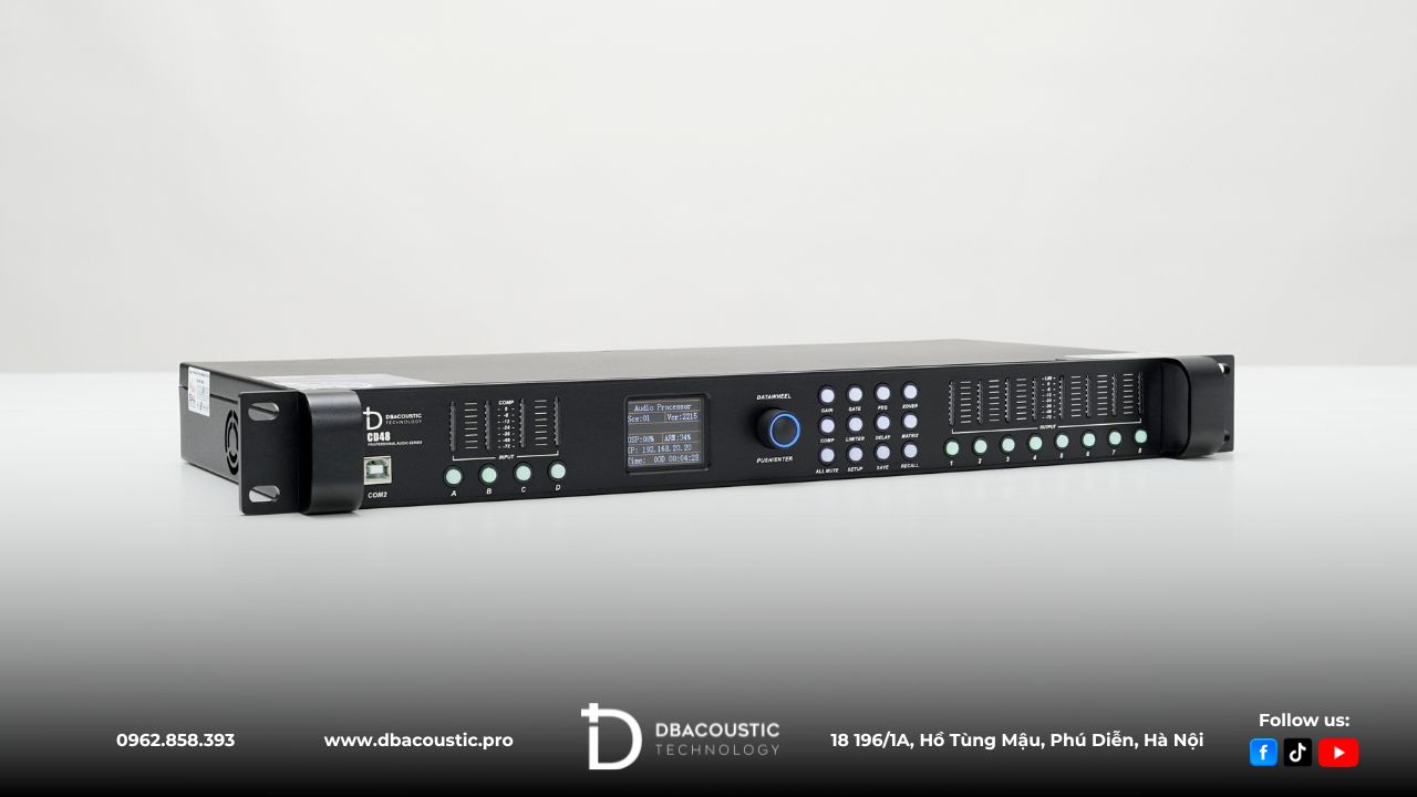 Crossover DBAcoustic CD48 sử dụng lớp vỏ máy bằng kim loại chắc chắn