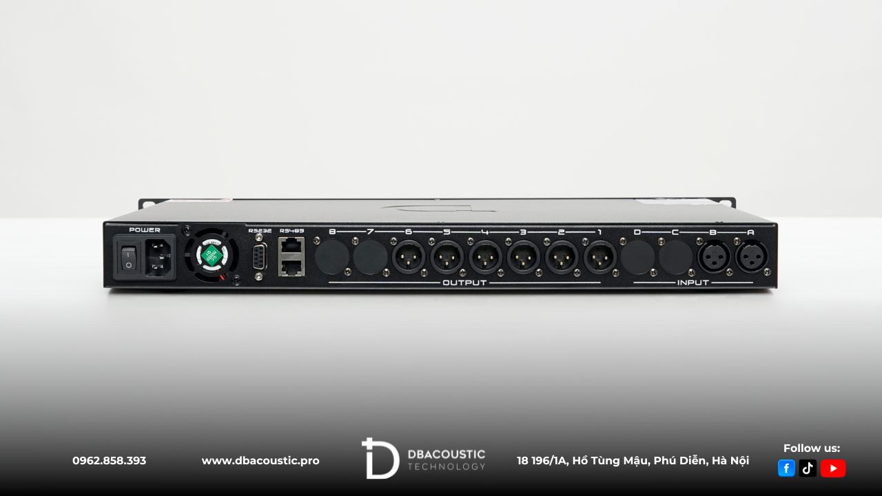 Hệ thống cổng kết nối mặt sau của Crossover DBAcoustic CR2.6