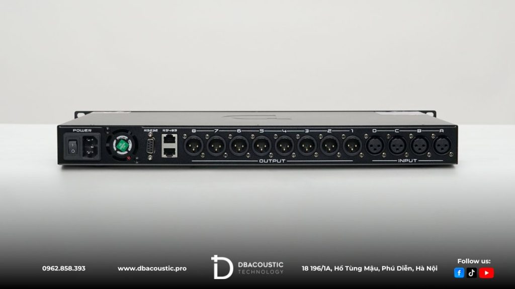 Crossover DBAcoustic CR4.8 có thể phối ghép dễ dàng với các thiết bị khác.