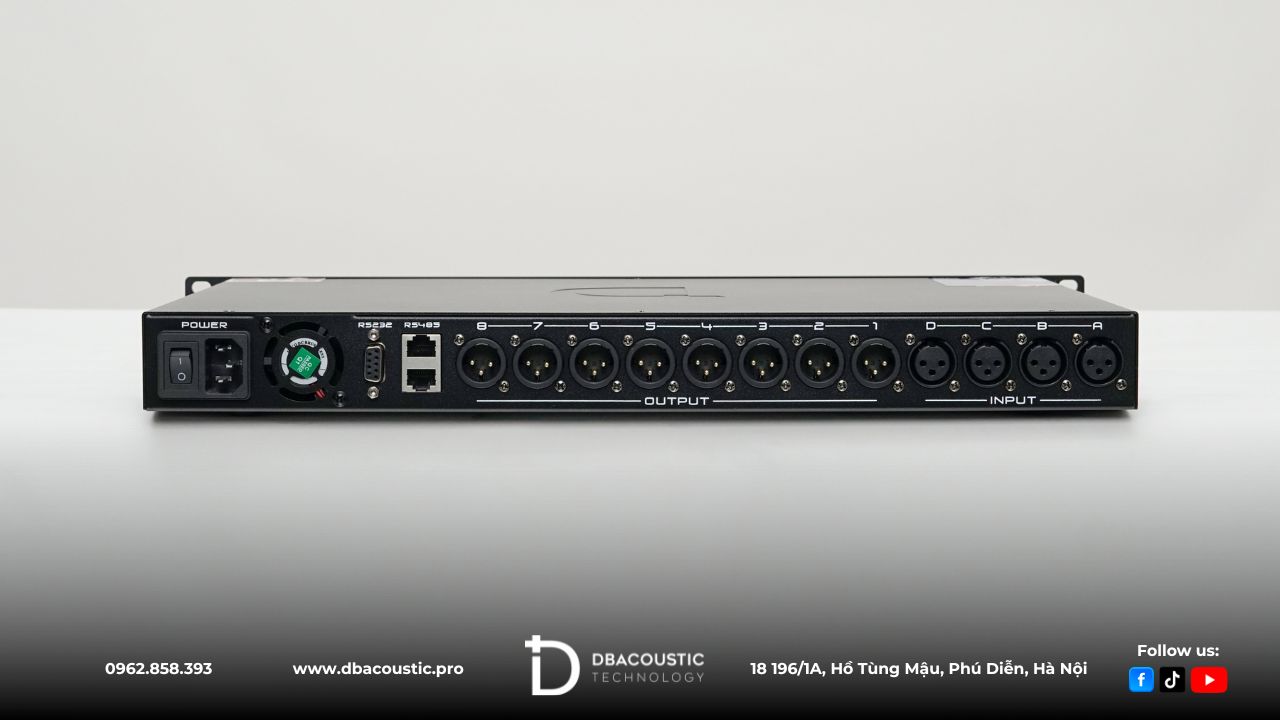 Crossover DBAcoustic CR4.8 có thể phối ghép dễ dàng với các thiết bị khác.