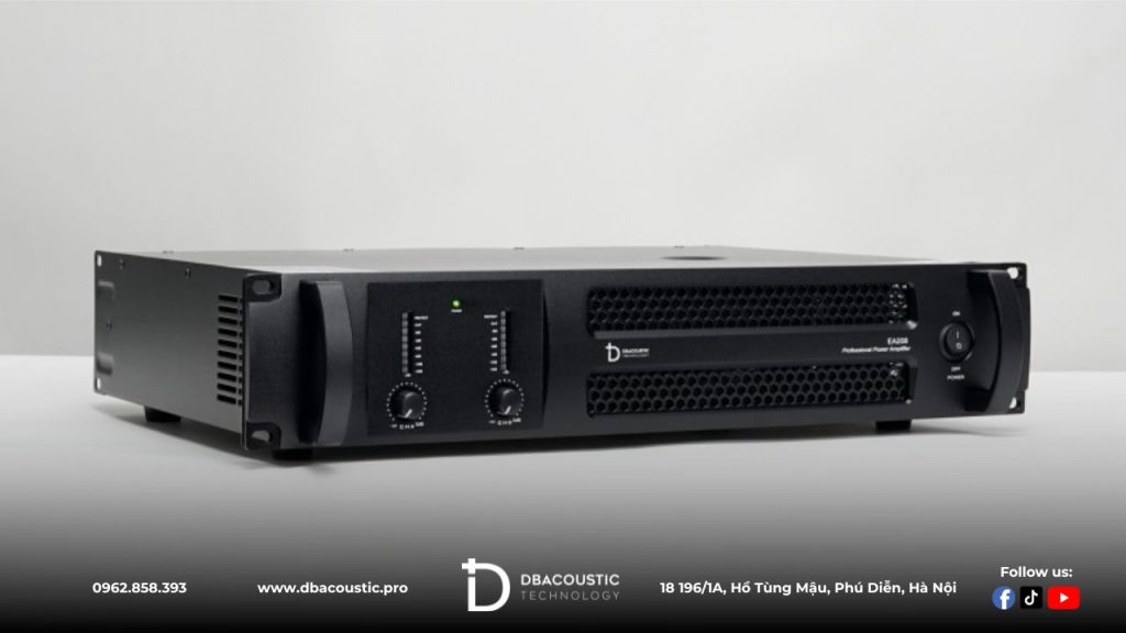 DBAcoustic EA208 được trang bị biến áp nguồn xuyến, cho khả năng kéo tải ấn tượng