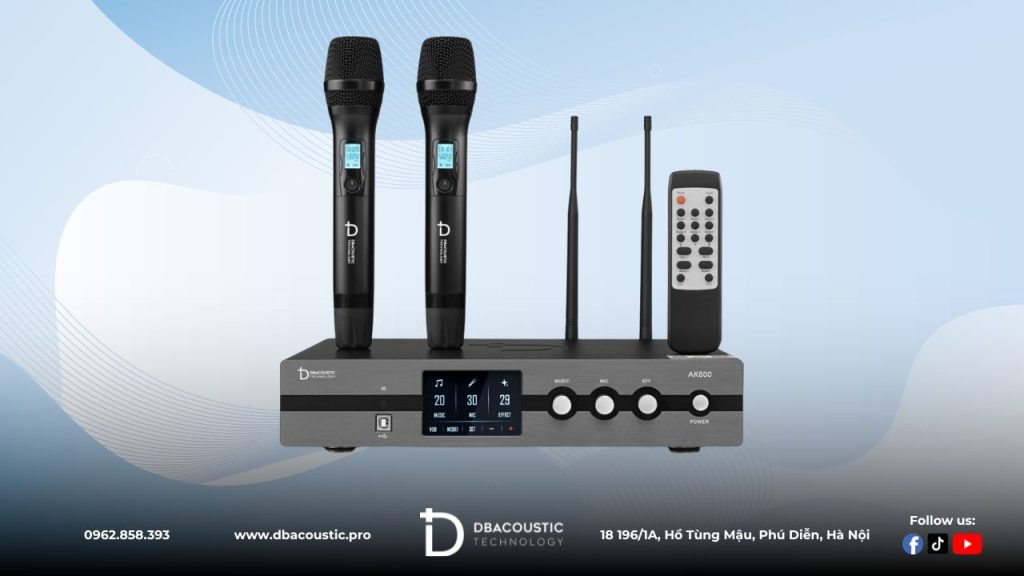 Amply karaoke 3 trong 1 DBAcoustic AK600 sở hữu thiết kế vô cùng gọn gàng