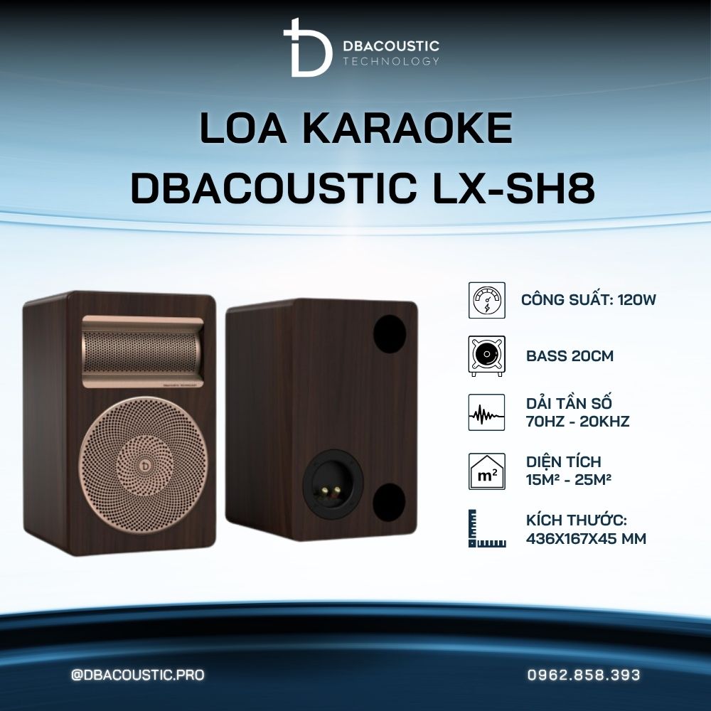 Loa karaoke bookshelf DBACOUSTIC LX-SH8