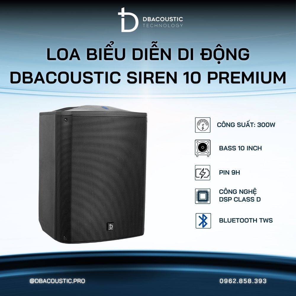 Loa biểu diễn di động DBACOUSTIC Siren 10 Premium