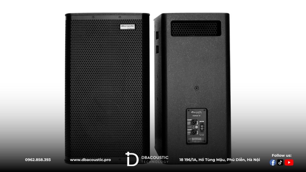 Force 12 có 2 đường tiếng, bao gồm 1 loa bass 30cm và 1 loa treble