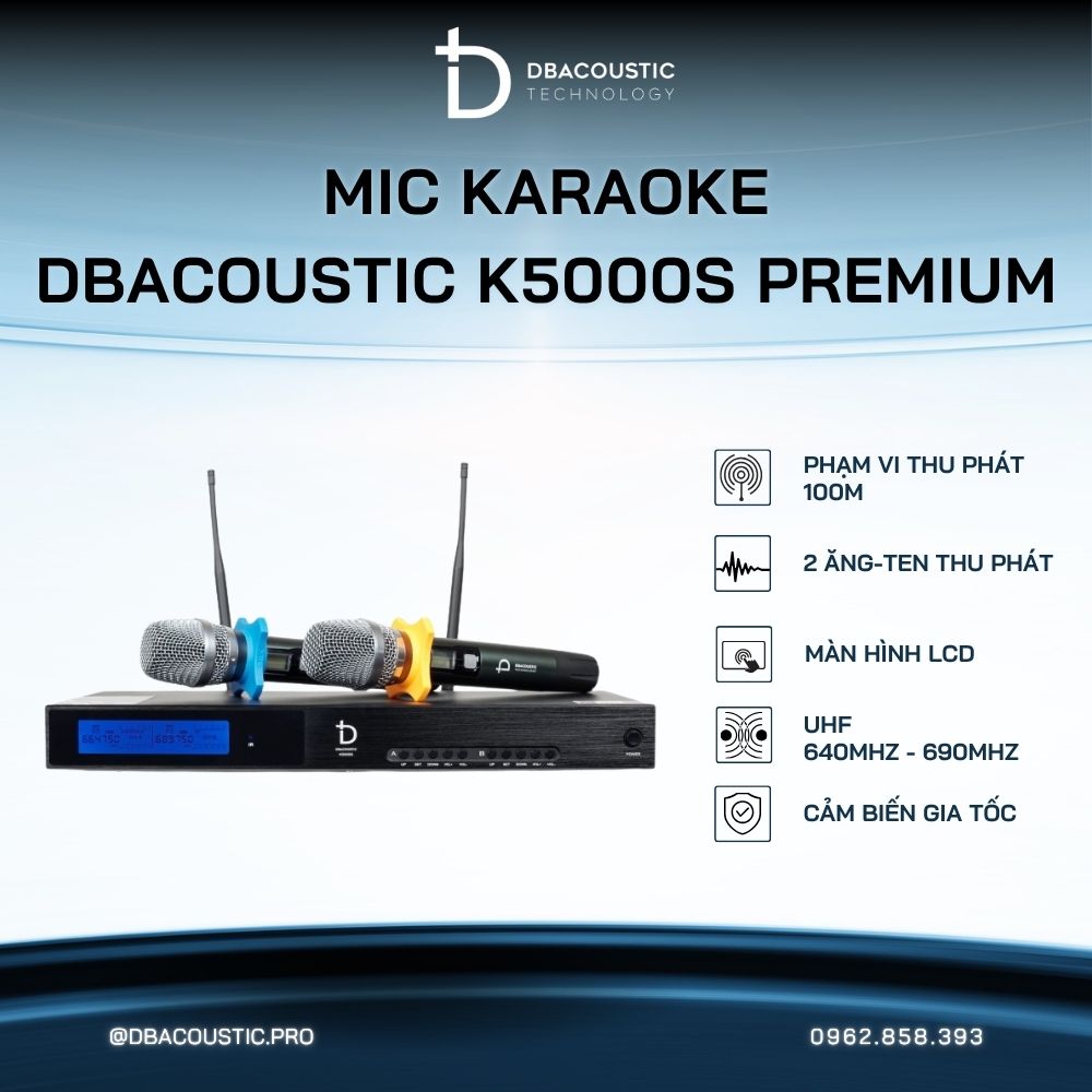 Mic không dây DBACOUSTIC K5000S PREMIUM