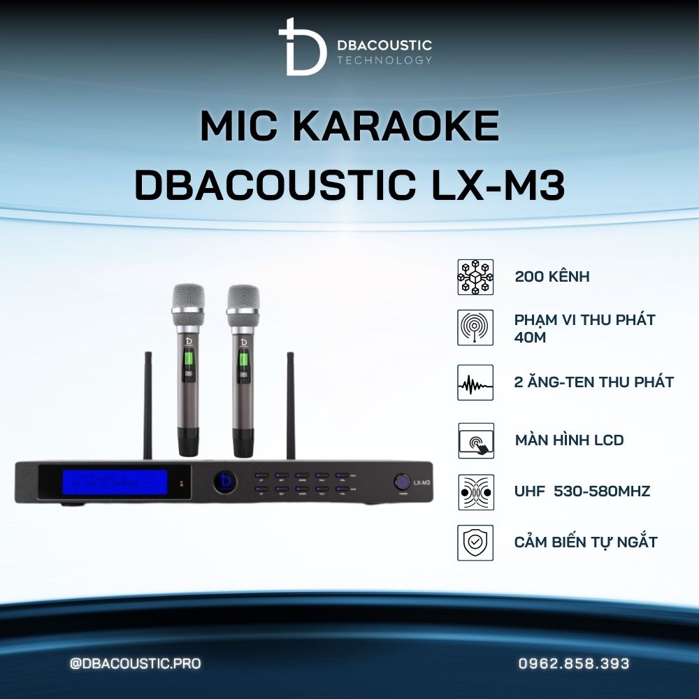 Mic không dây DBACOUSTIC LX-M3
