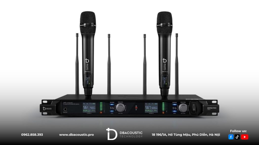 Micro không dây DBAcoustic DB750 PRO MKII có ngoại hình nhỏ gọn, thời thượng.