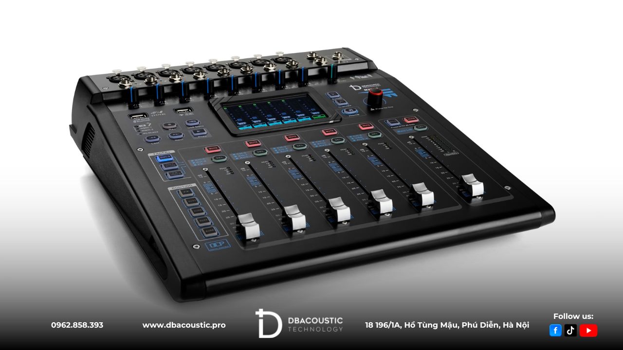 Mixer DBAcoustic MXD12 cho khả năng xử lý âm thanh trung thực, sạch nhiễu