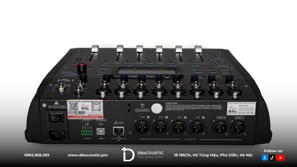 Mixer DBAcoustic MXD12 sở hữu Card âm thanh 48kHz/24bit 