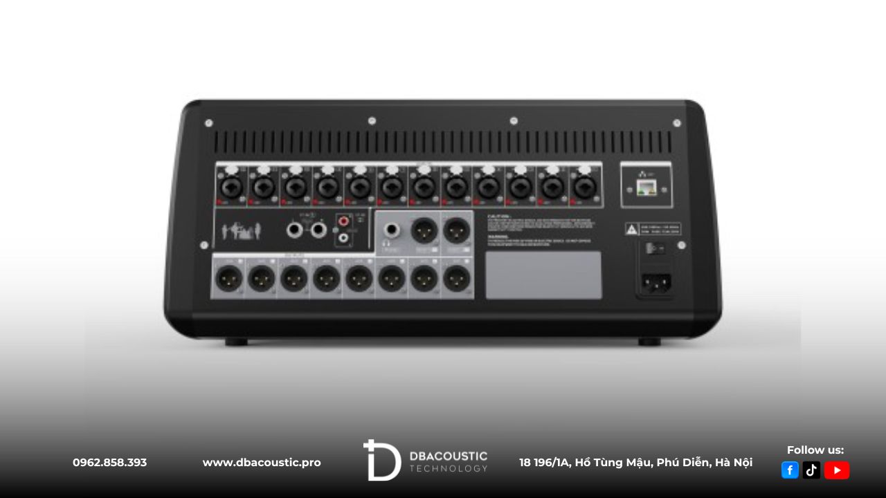Mixer DBAcoustic MXR18 có hệ thống cổng kết nối đa dạng