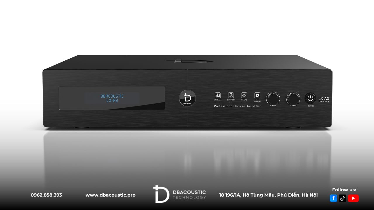 Cục đẩy công suất DBAcoustic LX-A3 có thiết kế rất ấn tượng.