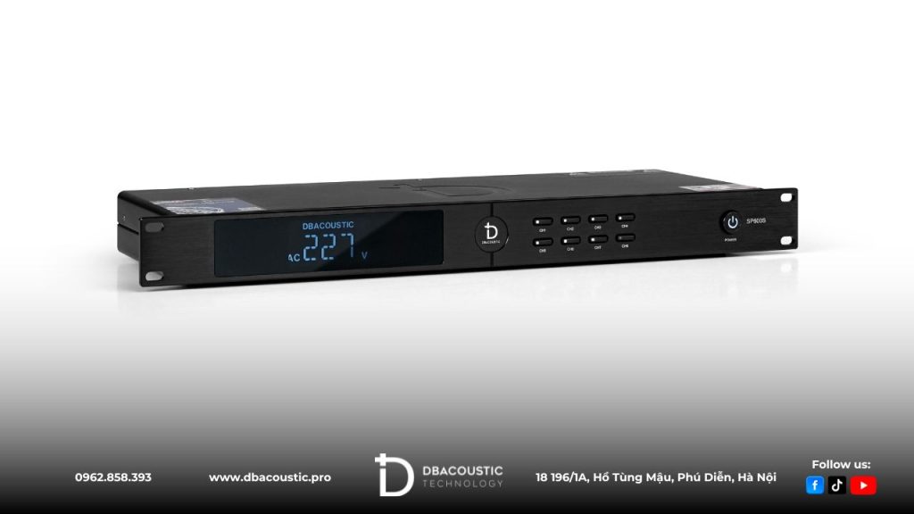 Quản lý nguồn DBAcoustic SP600S trang bị màn LCD mặt trước.