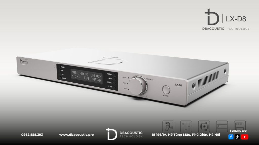 Vang số DBAcoustic LX-D8 là dòng vang karaoke cao cấp.