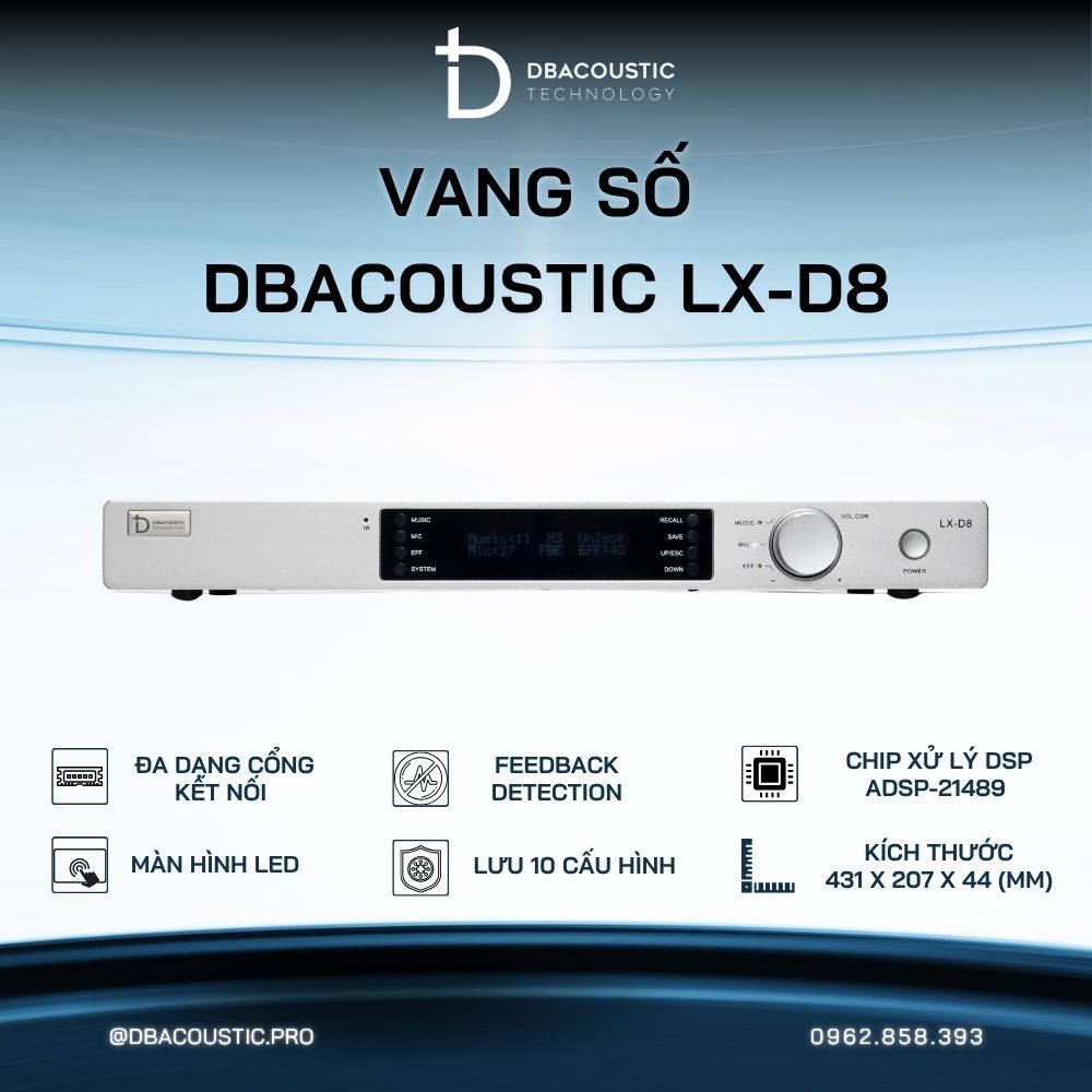 Vang số cao cấp DBACOUSTIC LX-D8