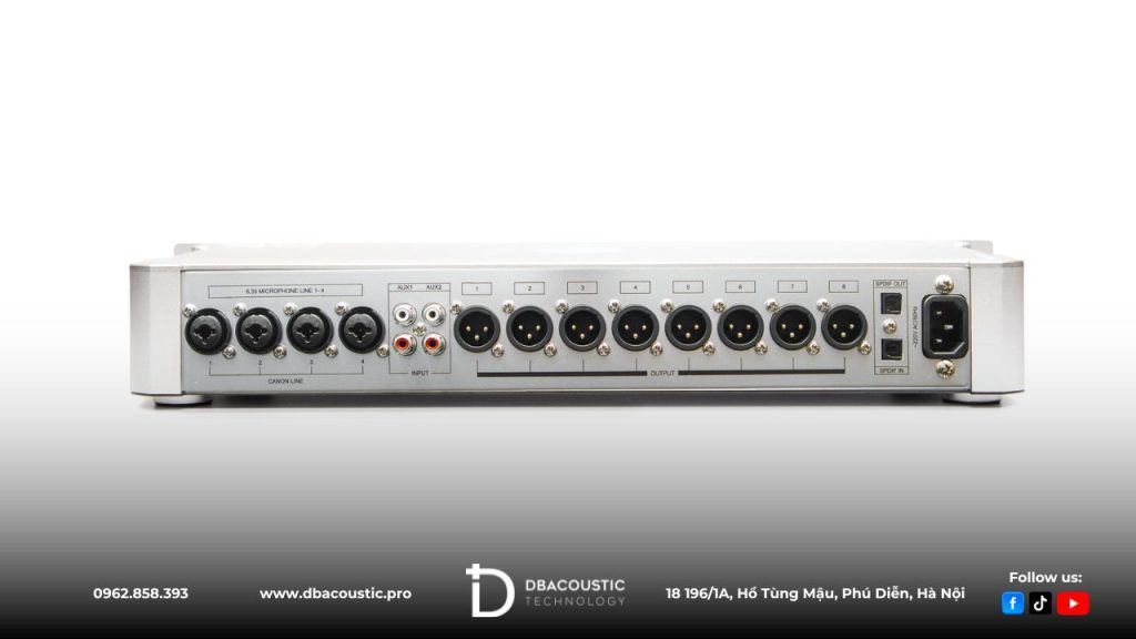 Vang số DBAcoustic S800 Plus có cắt hú tự động, echo – reverb chuyên nghiệp