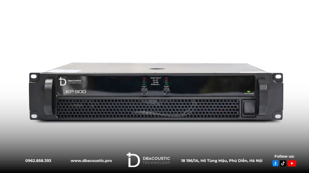 Cục đẩy công suất DBAcoustic KP900 có công suất 900W/CH (8Ω) và 1200W/CH (4Ω)