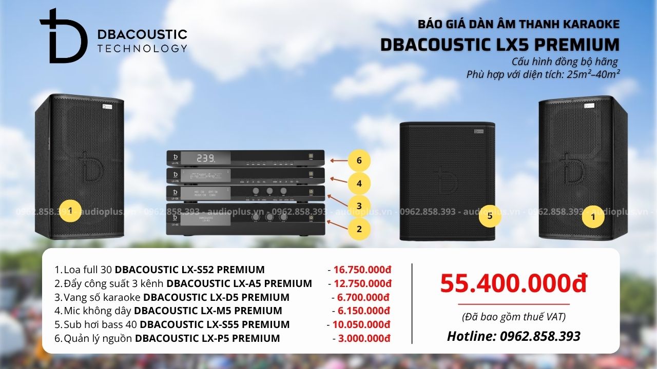 Cấu hình bộ dàn karaoke DBacoustic LX5 Premium