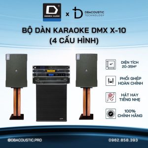 Dàn karaoke DMX X10 (loa full bass 25, gọn gàng, hát dính tiếng hay, chính hãng 100%)