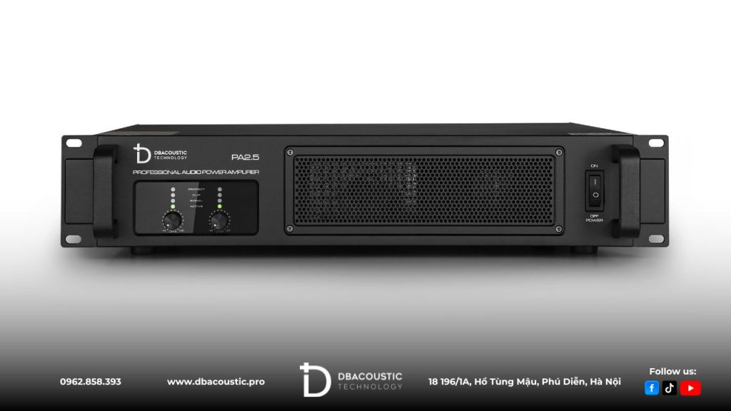 Cục đẩy công suất DBacoustic PA2.5 là dòng đẩy công suất tốt, giá bình dân