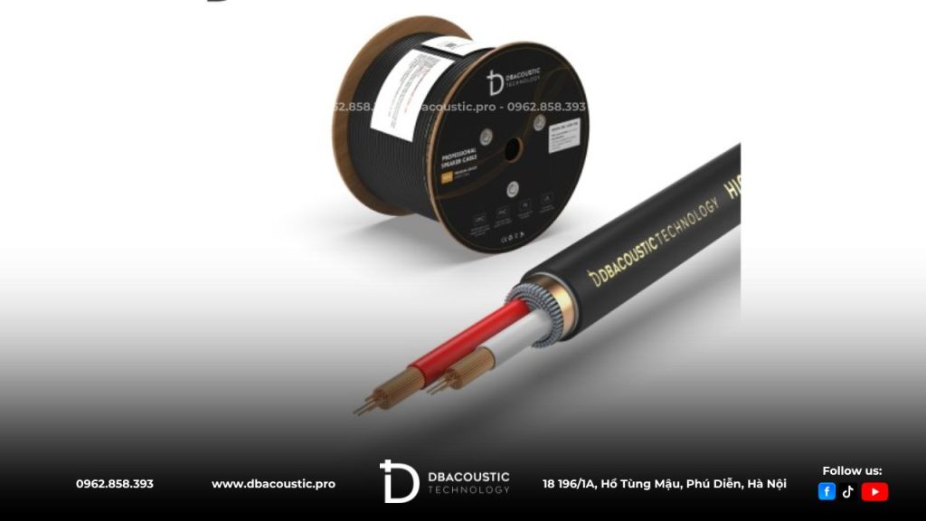 Dây loa DBacoustic DBC-215S1.100 sở hữu 2 lõi, đem tới khả năng truyền tải bền bỉ