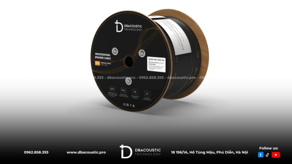Dây loa DBacoustic DBC-225S1.100 cho khả năng truyền dẫn cực kỳ tốt