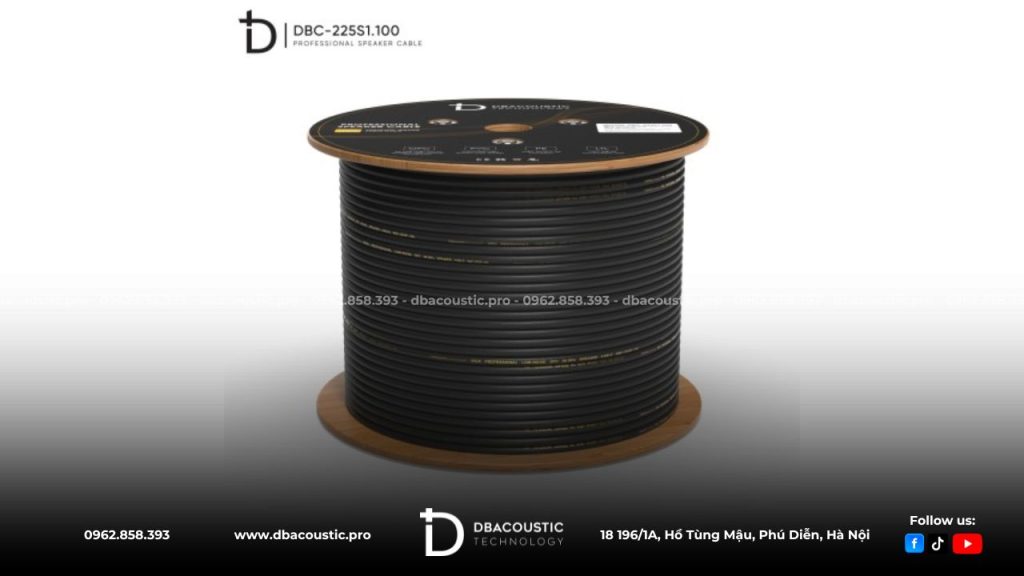 Dây loa DBacoustic DBC-225S1.100 mang tới giải pháp truyền dẫn âm thanh chân thực, chống nhiễu cho hệ thống Karaoke gia đình, chuyên nghiệp