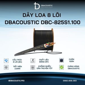 Dây loa 8 lõi DBacoustic DBC-825S1.100 (8 lõi, tiết diện 2.5mm, bền bỉ tuyệt đối, hàng thửa cho sự kiện, karaoke)