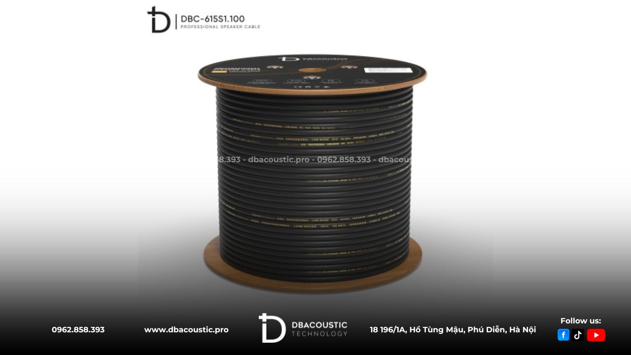 Tính ứng dụng thực tiễn của Dây Loa DBAcoustic DBC-615S1.100 là rất cao