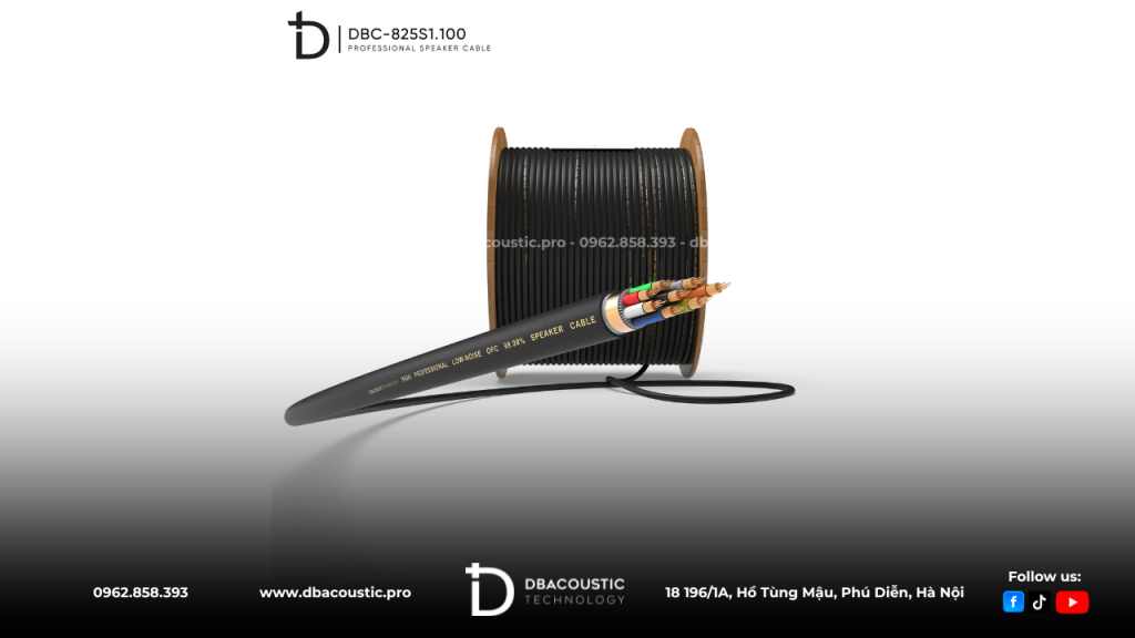 Dây loa 8 lõi Dbacoustic DBC-825S1.100 sở hữu cấu trúc lõi phân tầng ấn tượng