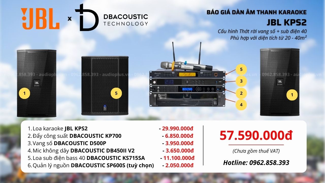 Cấu hình chi tiết bộ dàn karaoke JBL KPS2